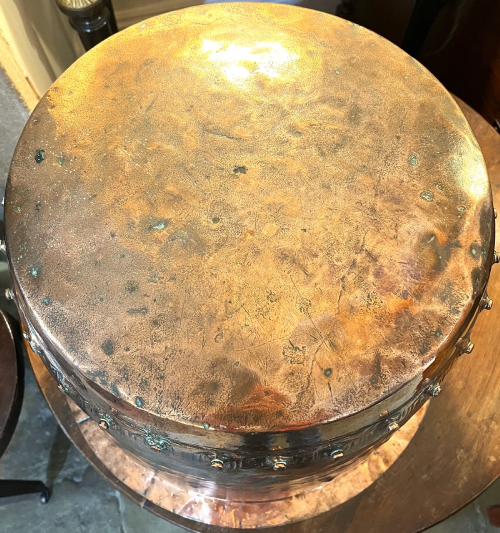 Victorian Riveted Copper Log Bin View V