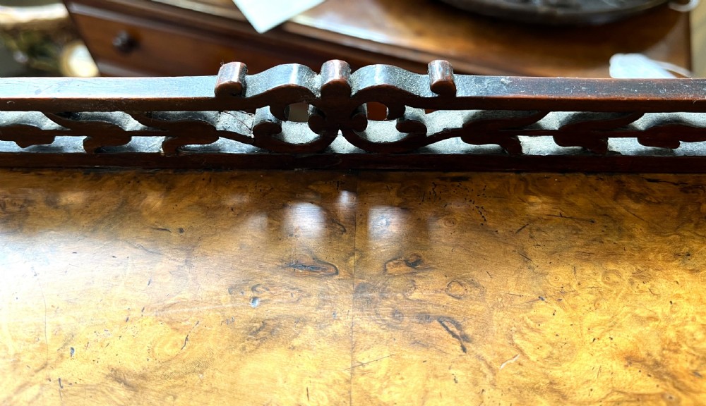 Mid Victorian Burr Walnut Piano Top Davenport View V
