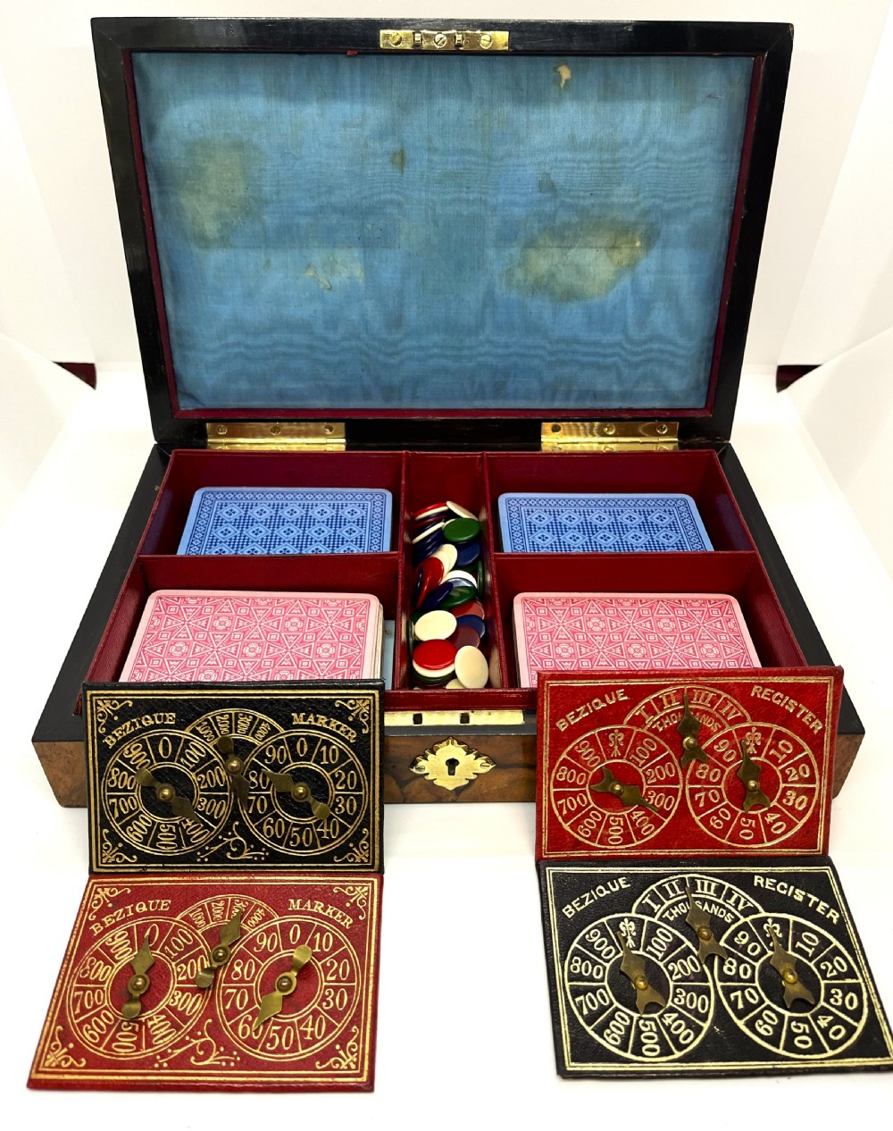 Betjemann Burr Walnut Games Box View VI