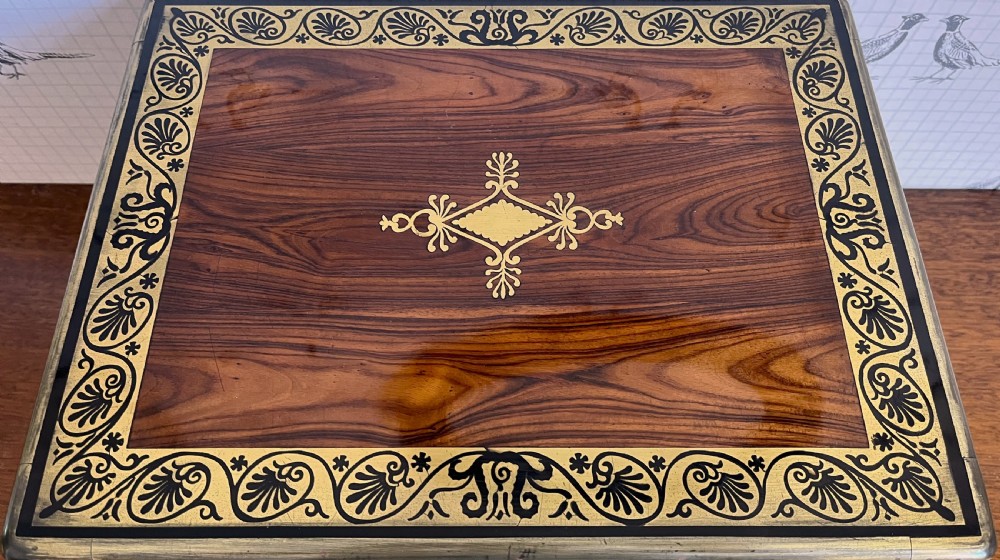 Georgian Kingwood & Silver Dressing Table Box View III