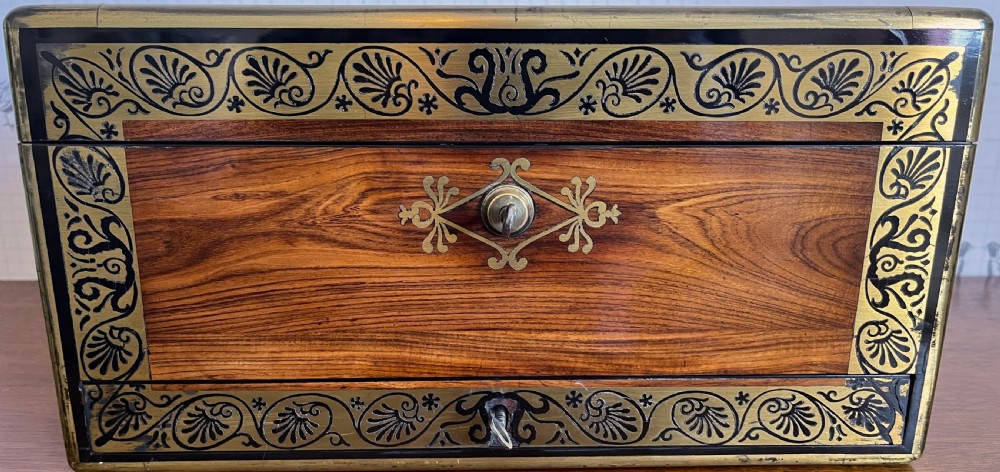 Georgian Kingwood & Silver Dressing Table Box View IV