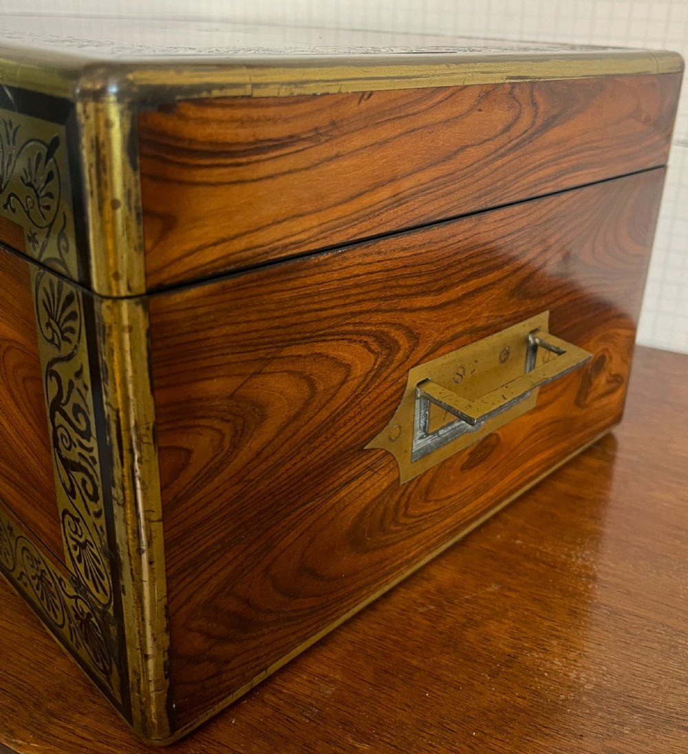 Georgian Kingwood & Silver Dressing Table Box View V