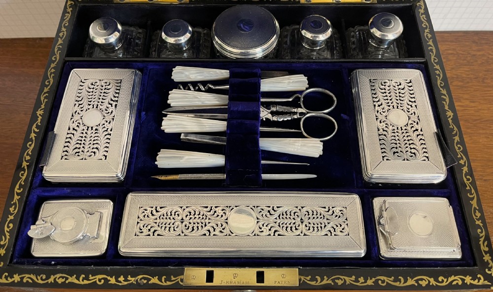 Georgian Kingwood & Silver Dressing Table Box View VIII