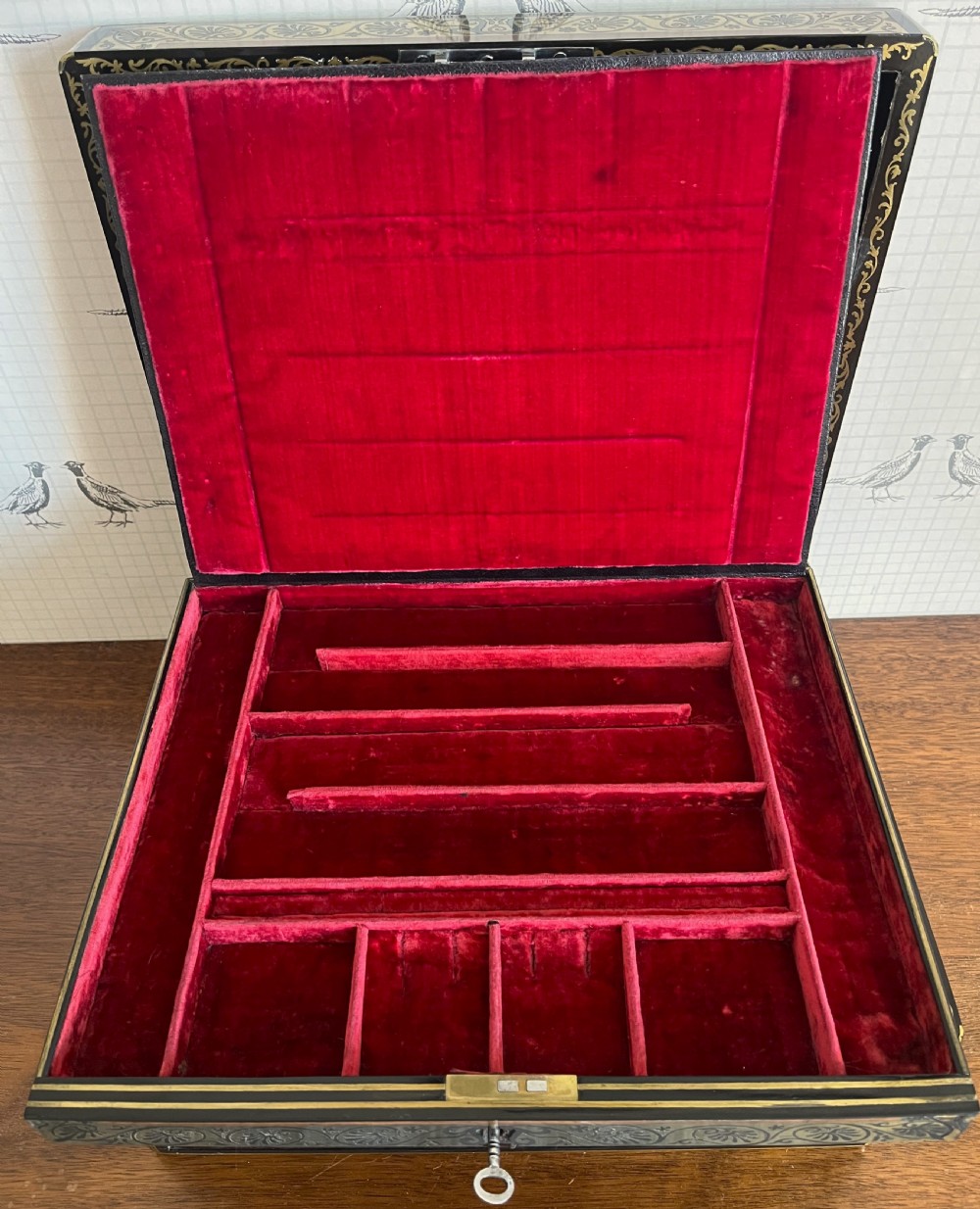 Georgian Kingwood & Silver Dressing Table Box View X
