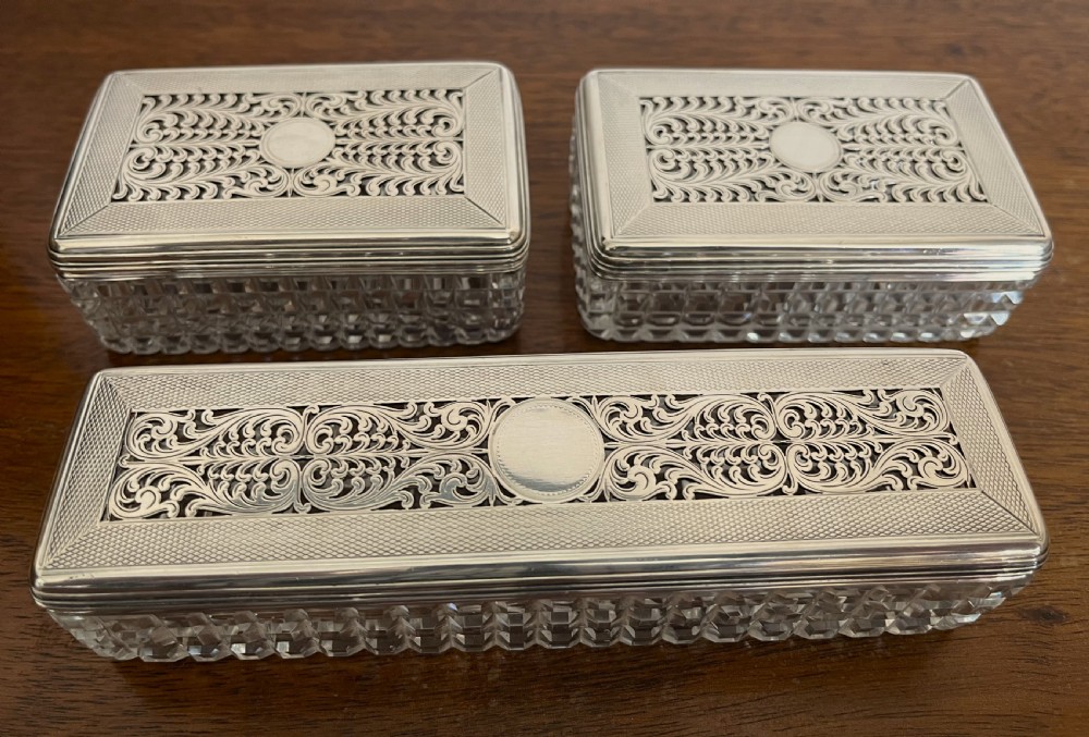 Georgian Kingwood & Silver Dressing Table Box View XII