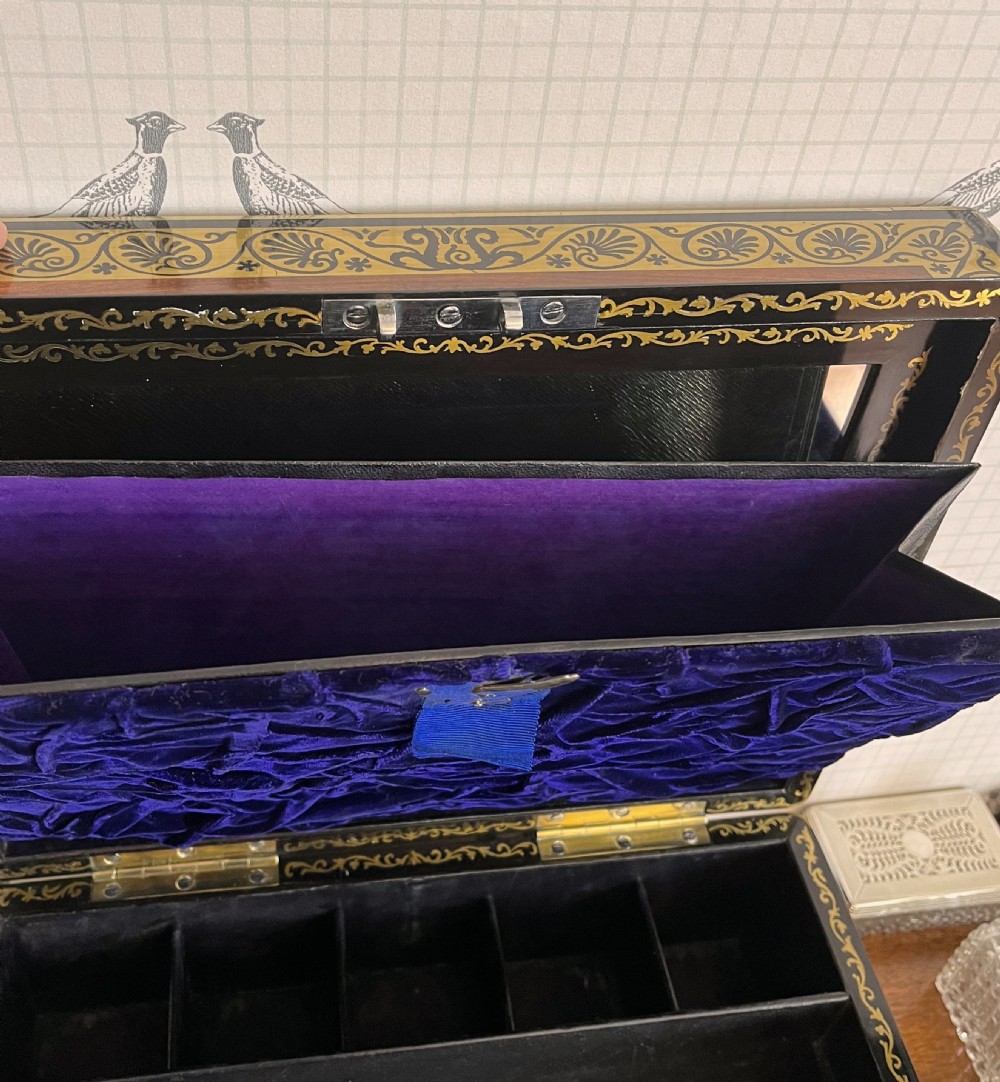 Georgian Kingwood & Silver Dressing Table Box View XXIV