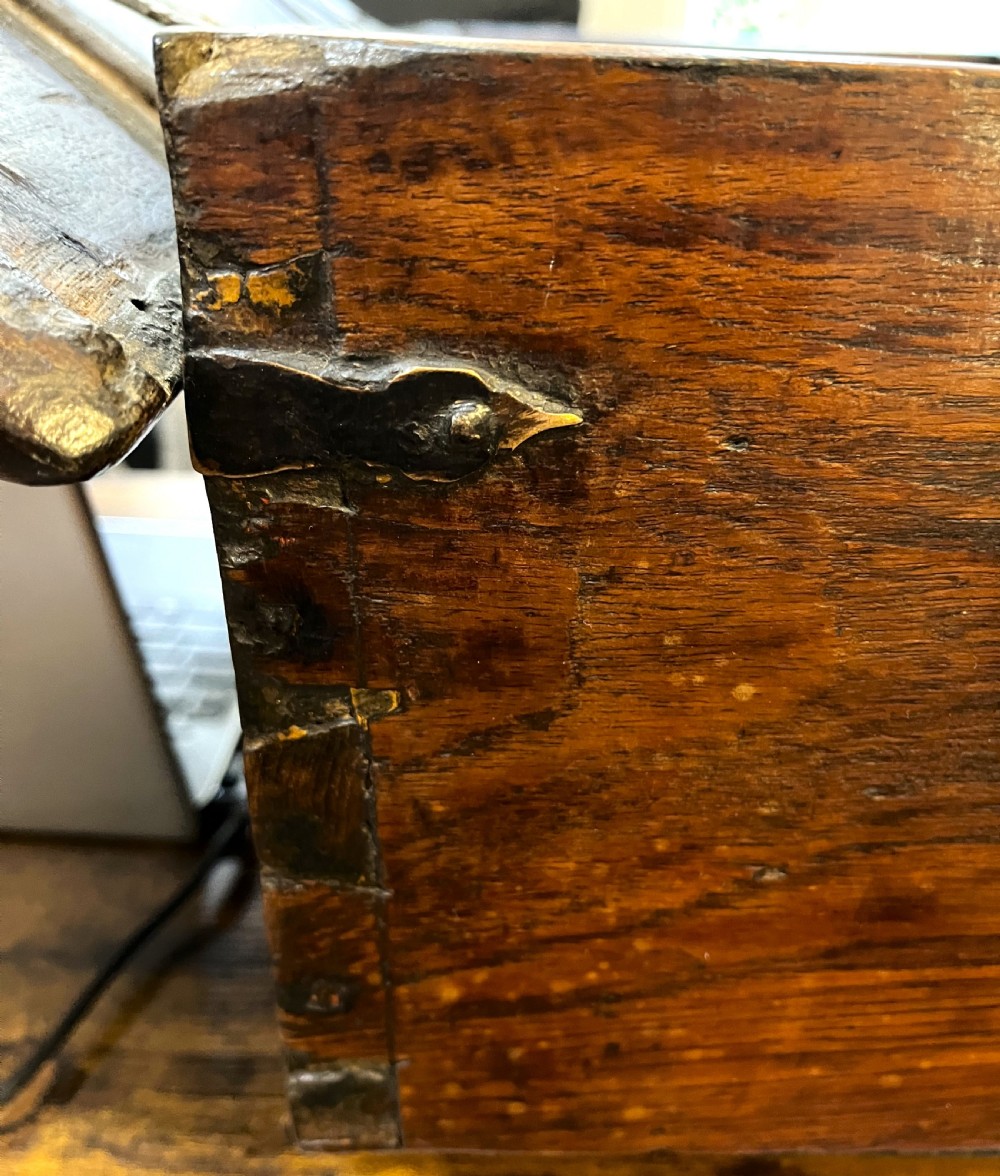 18thC Small Coffer/Marriage Chest View VI