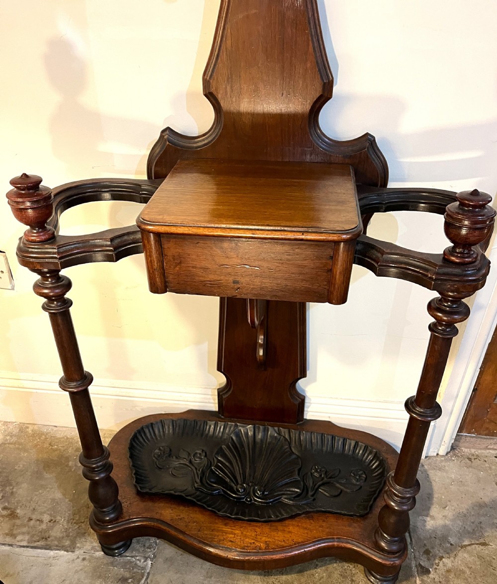 Fine Quality Art Nouveau Walnut Hall Stand View II