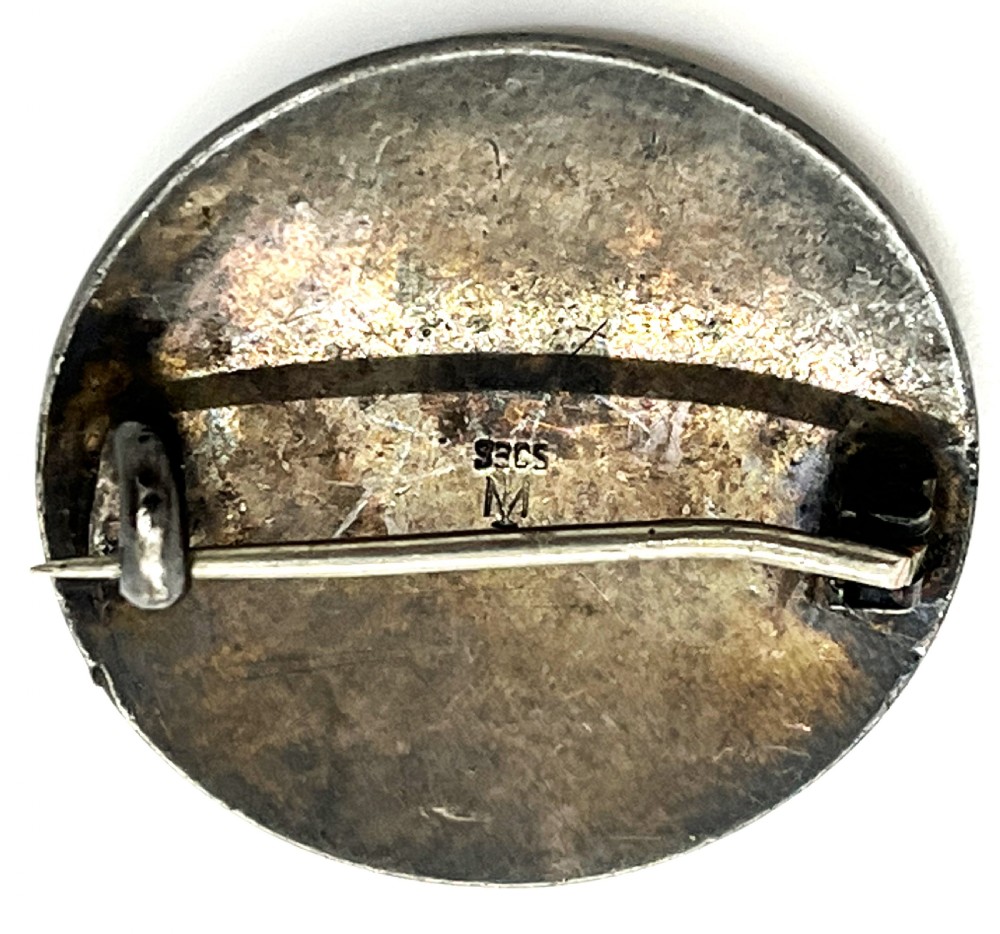 Marius Hammer Norwegian Silver & Enamel Floral Brooch View II