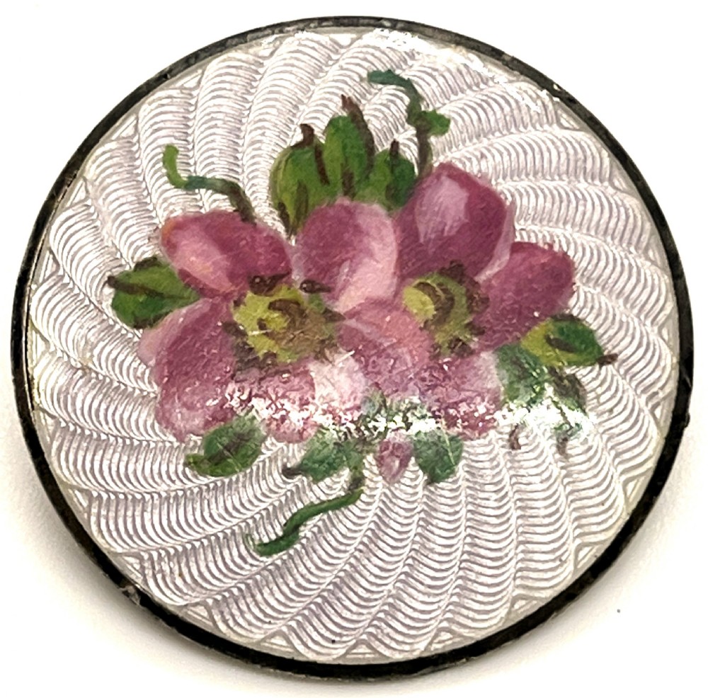 Marius Hammer Norwegian Silver & Enamel Floral Brooch View III