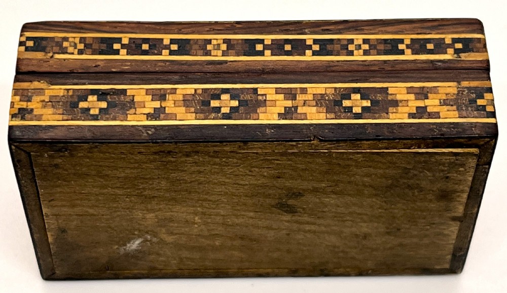 Fine Tunbridge Ware Rectangular Pin Box View IV