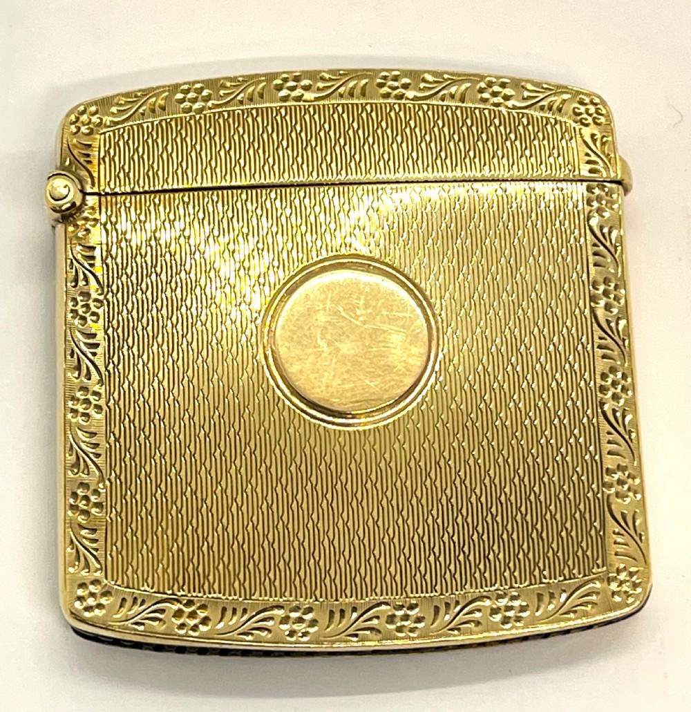Fine Antique Chester 9ct Gold Vesta Case