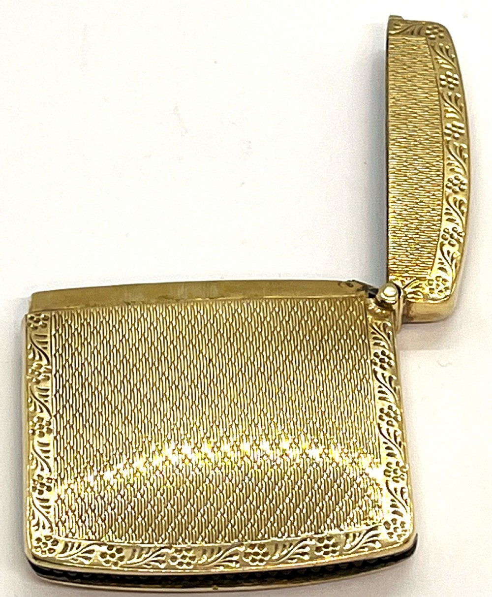 Fine Antique Chester 9ct Gold Vesta Case View V