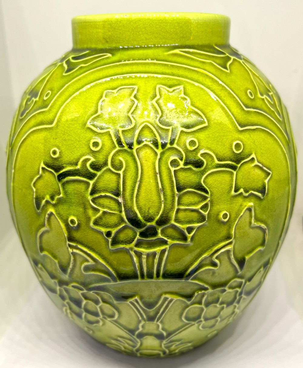 Burmantofts Faience Ovoid Vase View II