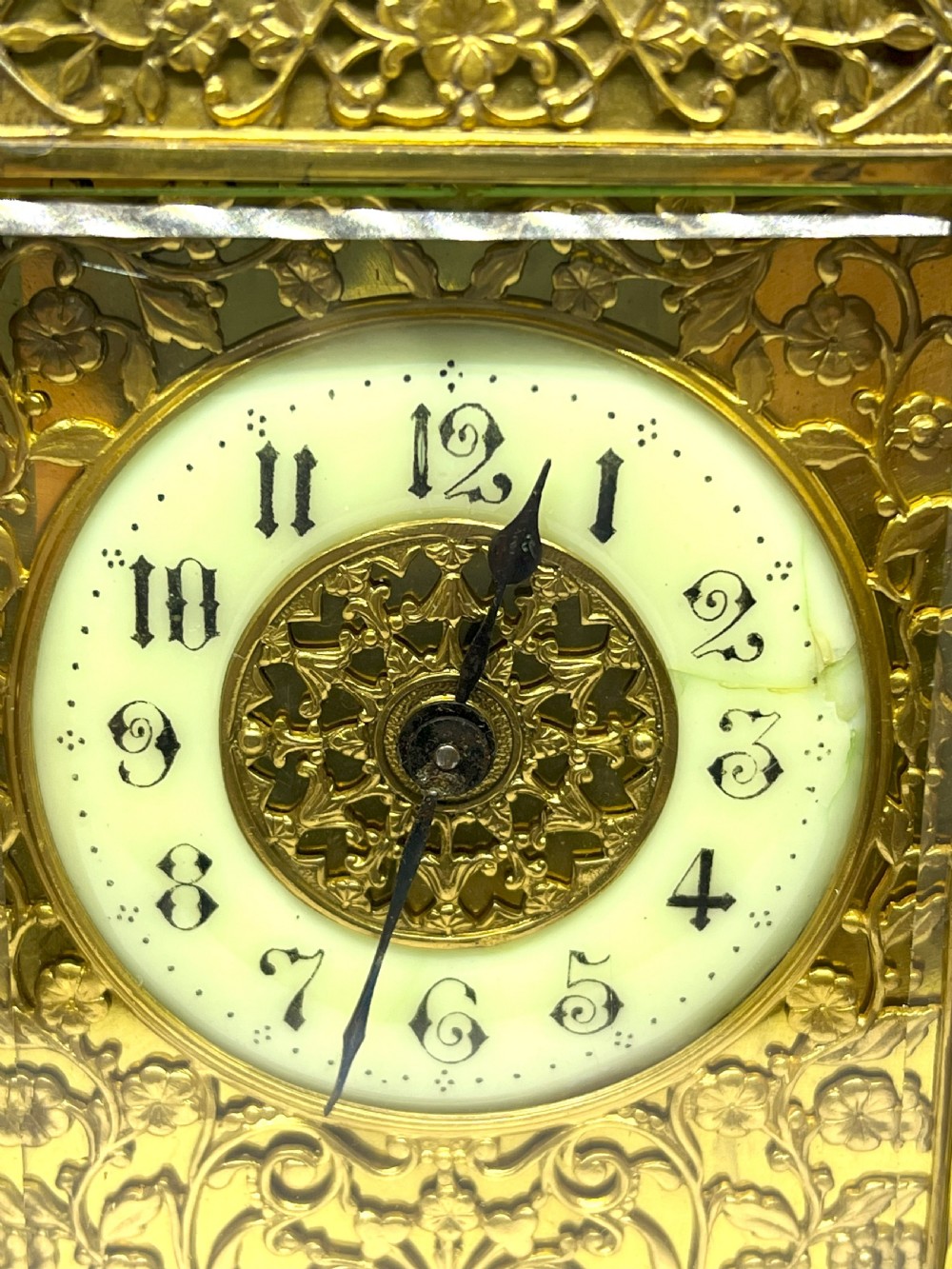 Fine Late 19th Century Gilded Brass Carriage Clock View II