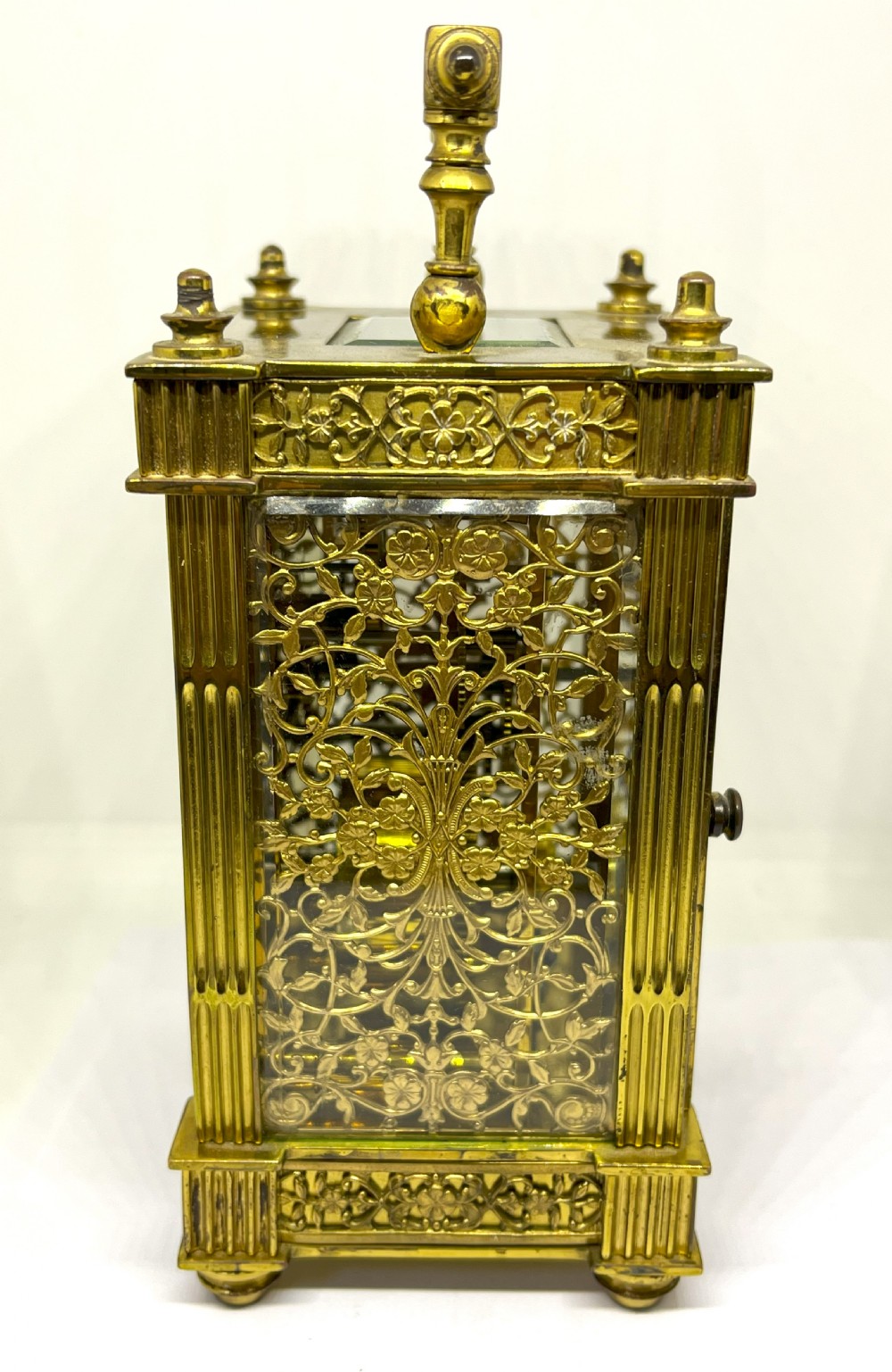 Fine Late 19th Century Gilded Brass Carriage Clock View III