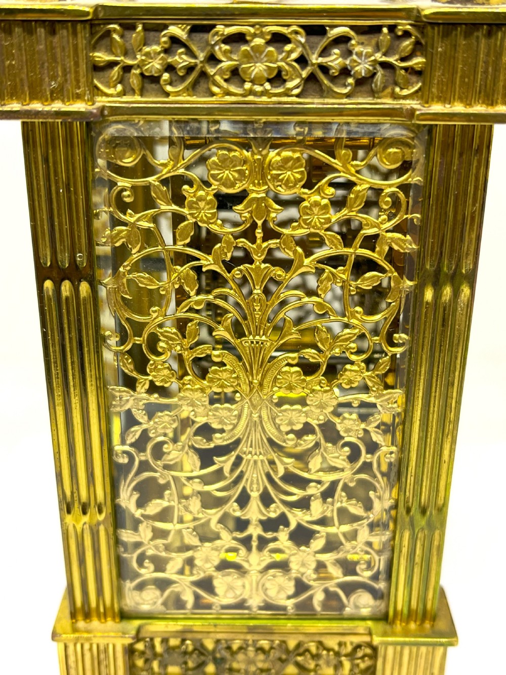 Fine Late 19th Century Gilded Brass Carriage Clock View VII