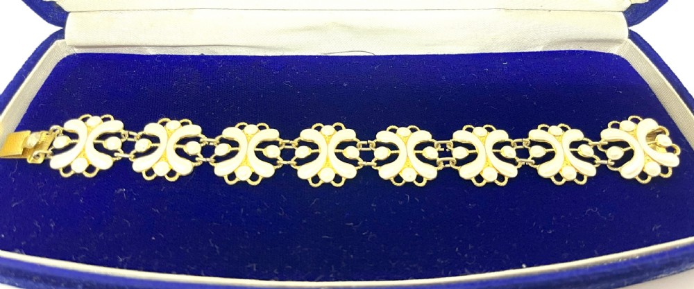 1940's Norwegian Silver & Enamel Bracelet By Arne Nordlie