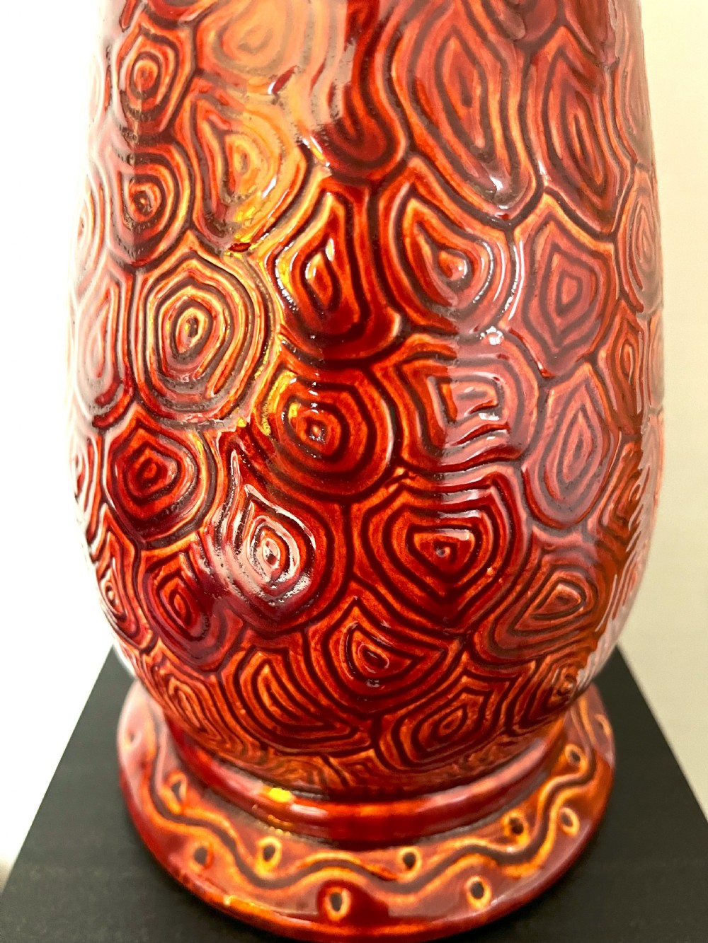 Large Burmantofts Pottery Tapering Vase View III