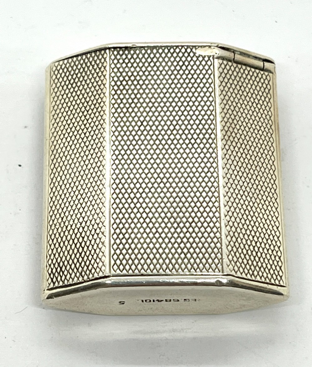 Rare Hexagonal Shaped Silver Vesta Case View III