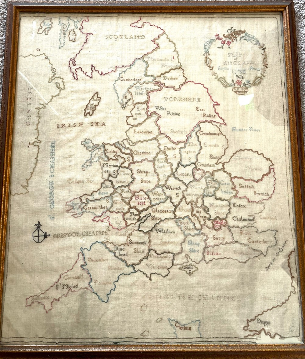 Georgian Map Sampler dated 1788