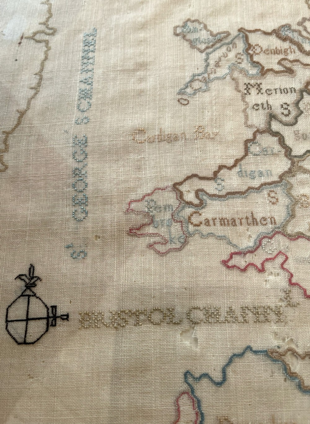Georgian Map Sampler dated 1788 View V