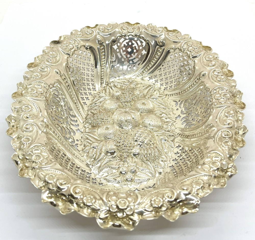 Large & Heavy Silver Dish In Rococo Style Decoration View VII