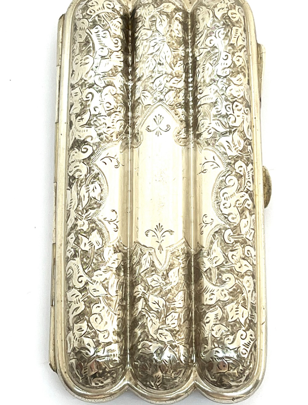 Fabulous Victorian Silver Triple Cigar Case View VI