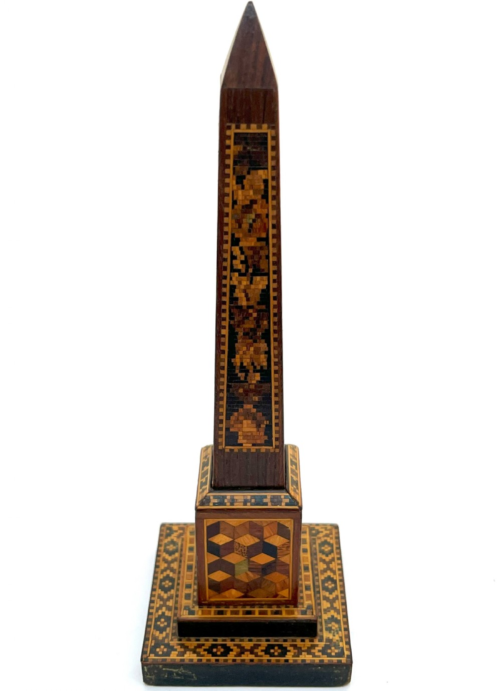 Victorian Tunbridge Ware Obelisk Desk Thermometer View IV