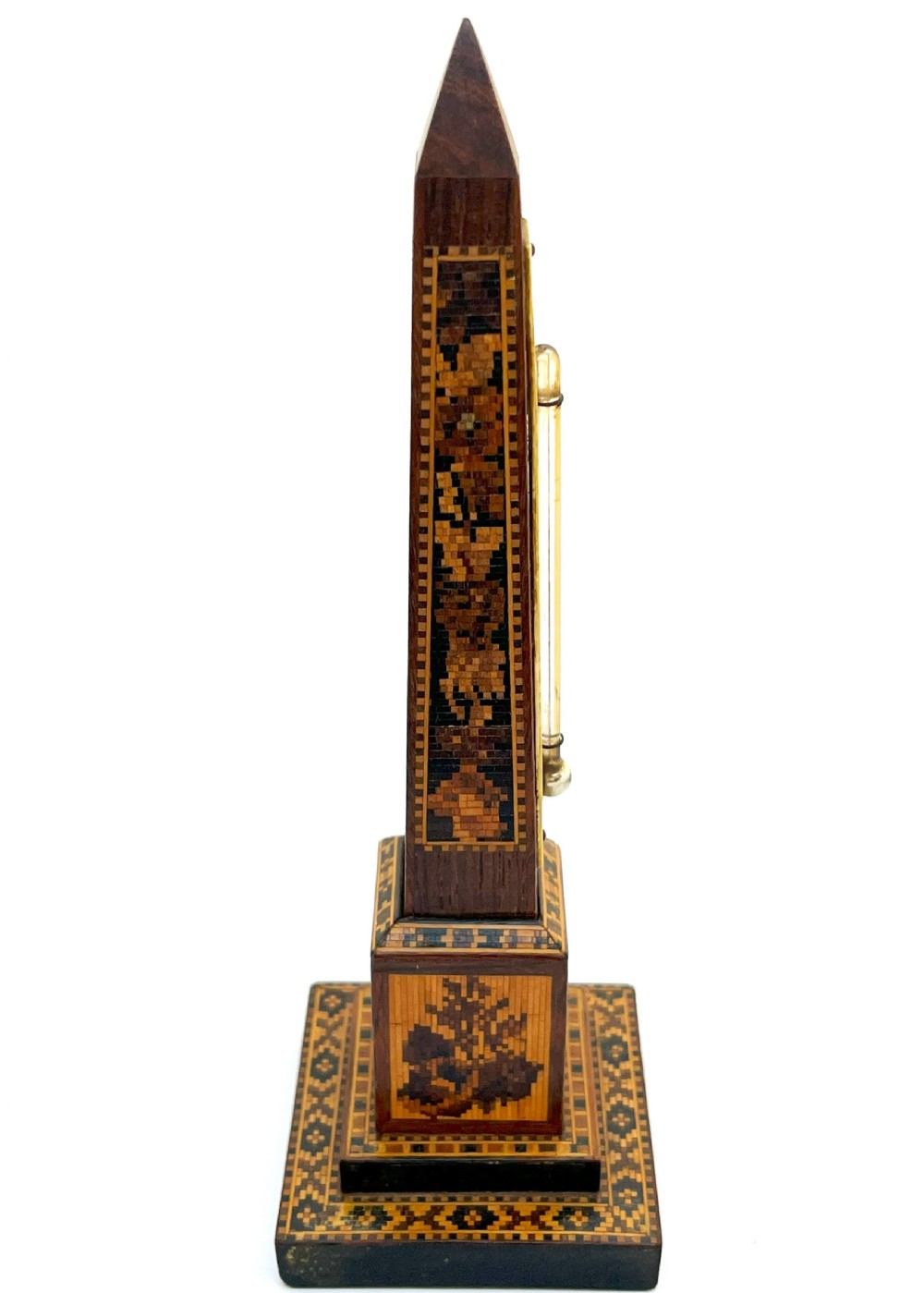 Victorian Tunbridge Ware Obelisk Desk Thermometer View V