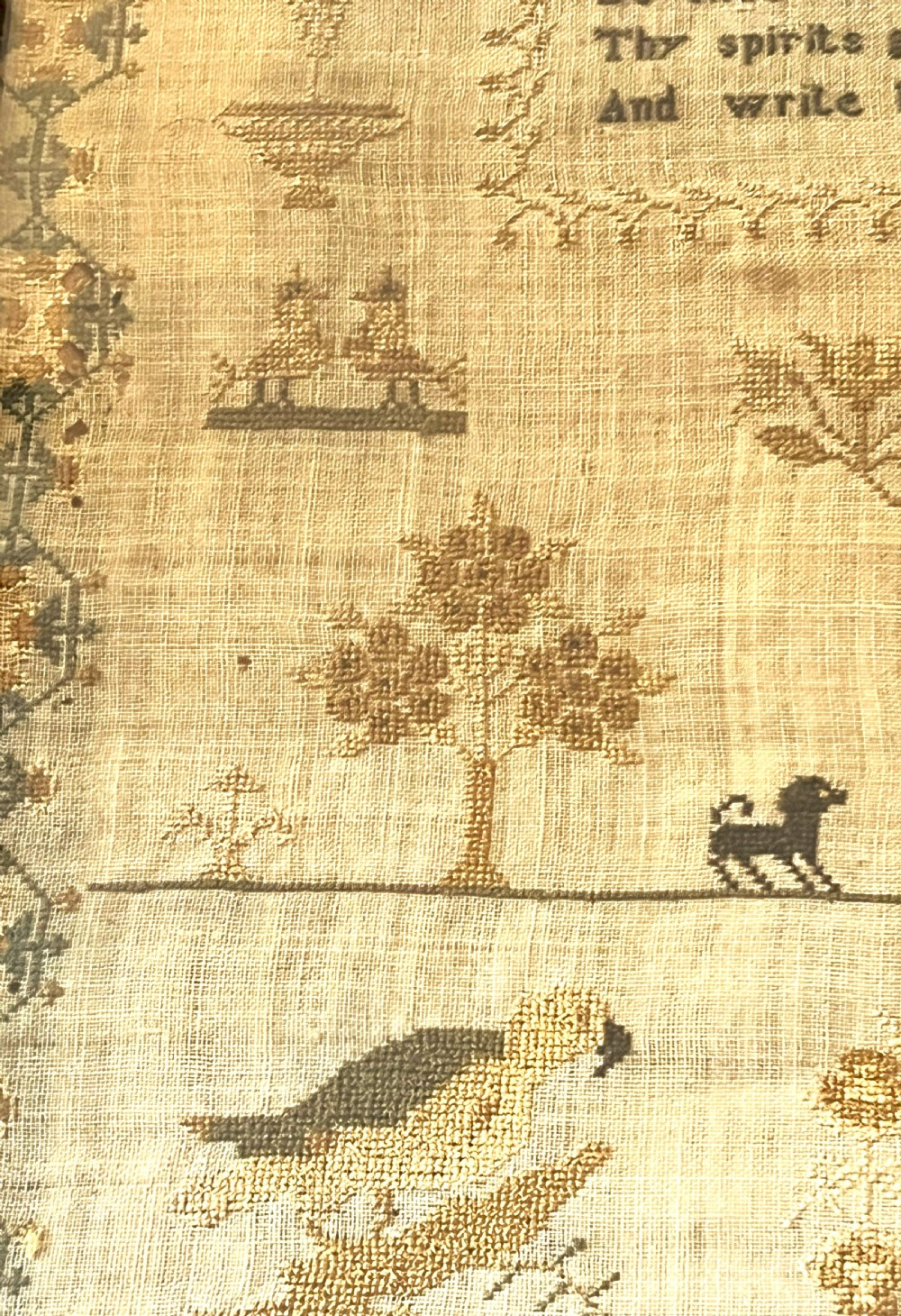 Georgian Pictorial Sampler By Mary Ann Tapson 1821 View VI