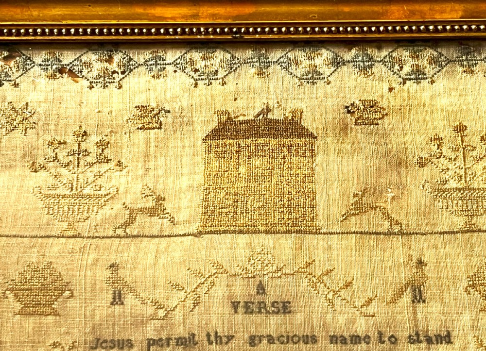 Georgian Pictorial Sampler By Mary Ann Tapson 1821 View VII