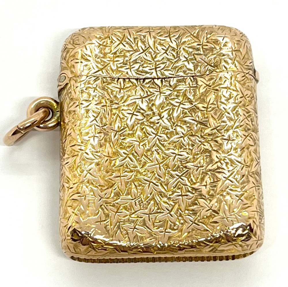 Edwardian Chester 9ct Gold Vesta Case View II