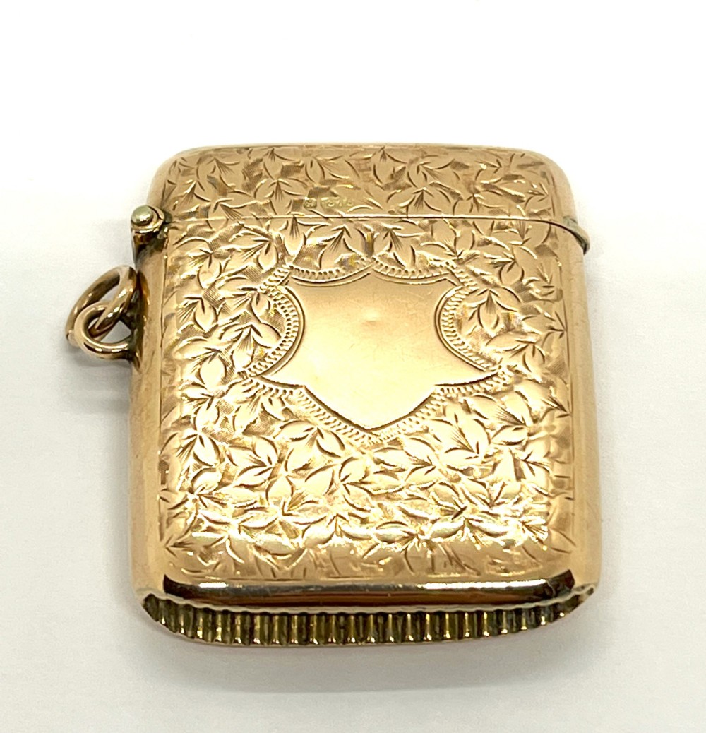 Fine Victorian 9ct Gold Vesta Case