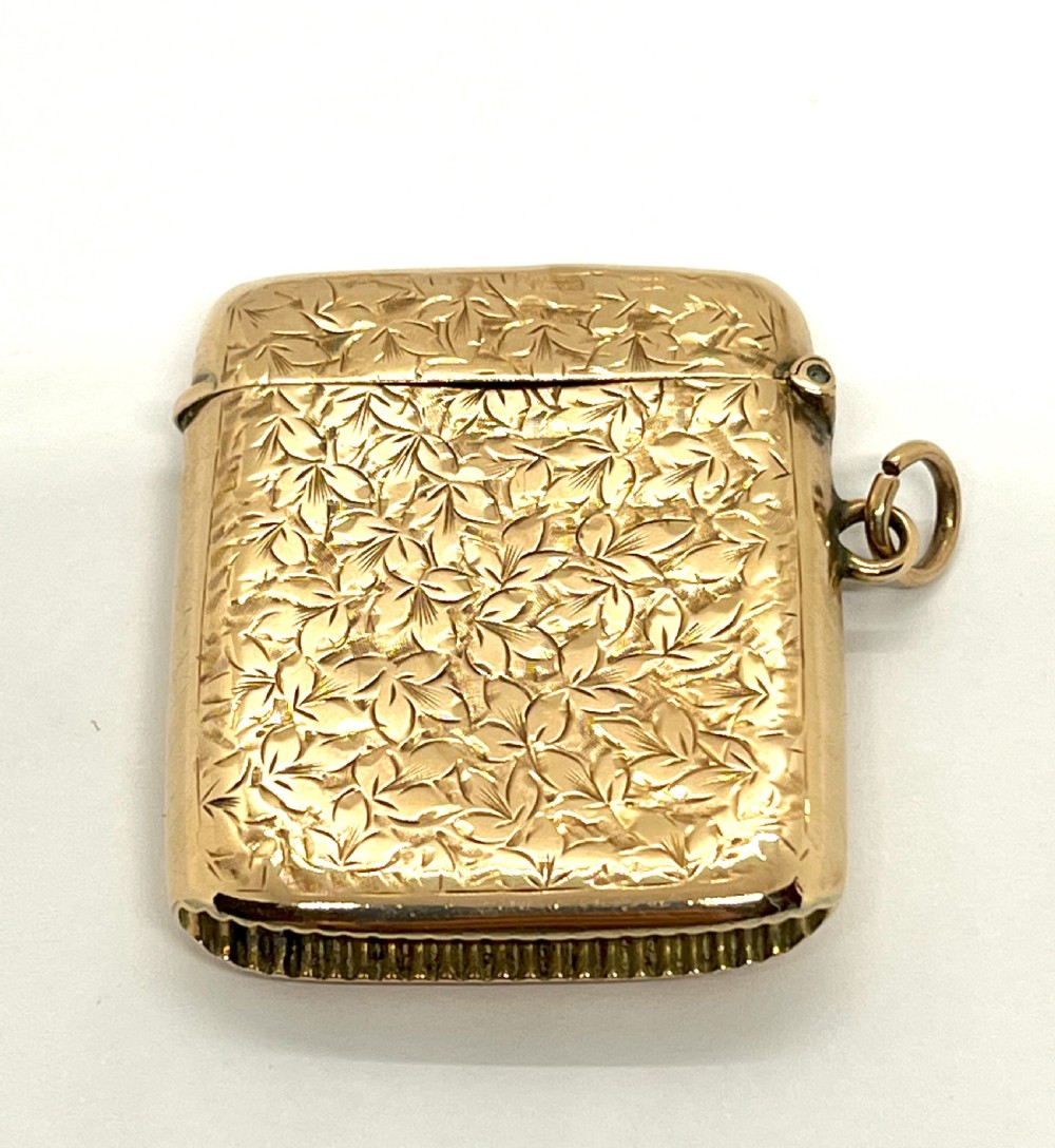 Fine Victorian 9ct Gold Vesta Case View II