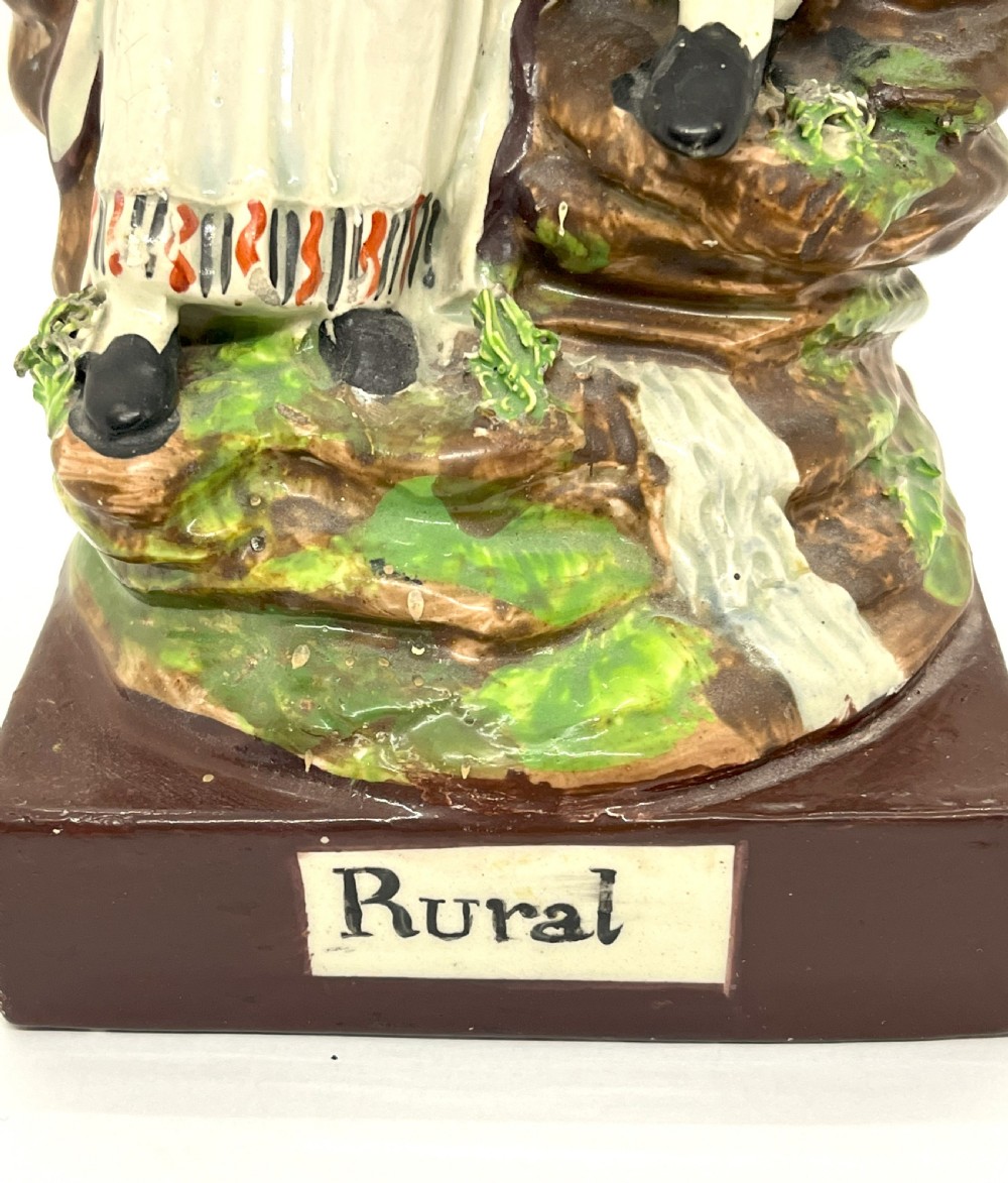 Early Staffordshire Pearlware Bocage Songstress Figure View III