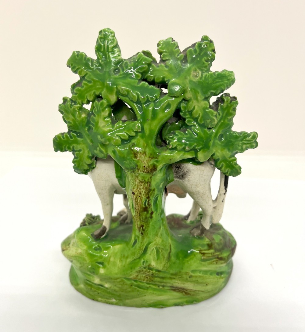 Early Staffordshire Pearlware Bocage Cow & Calves Figures View III