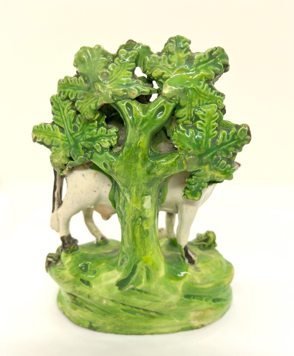 Early Staffordshire Pearlware Bocage Cow & Calves Figures View VI