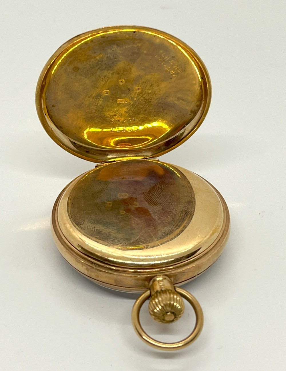 9ct Gold Top Wind Open Face Pocket Watch View III
