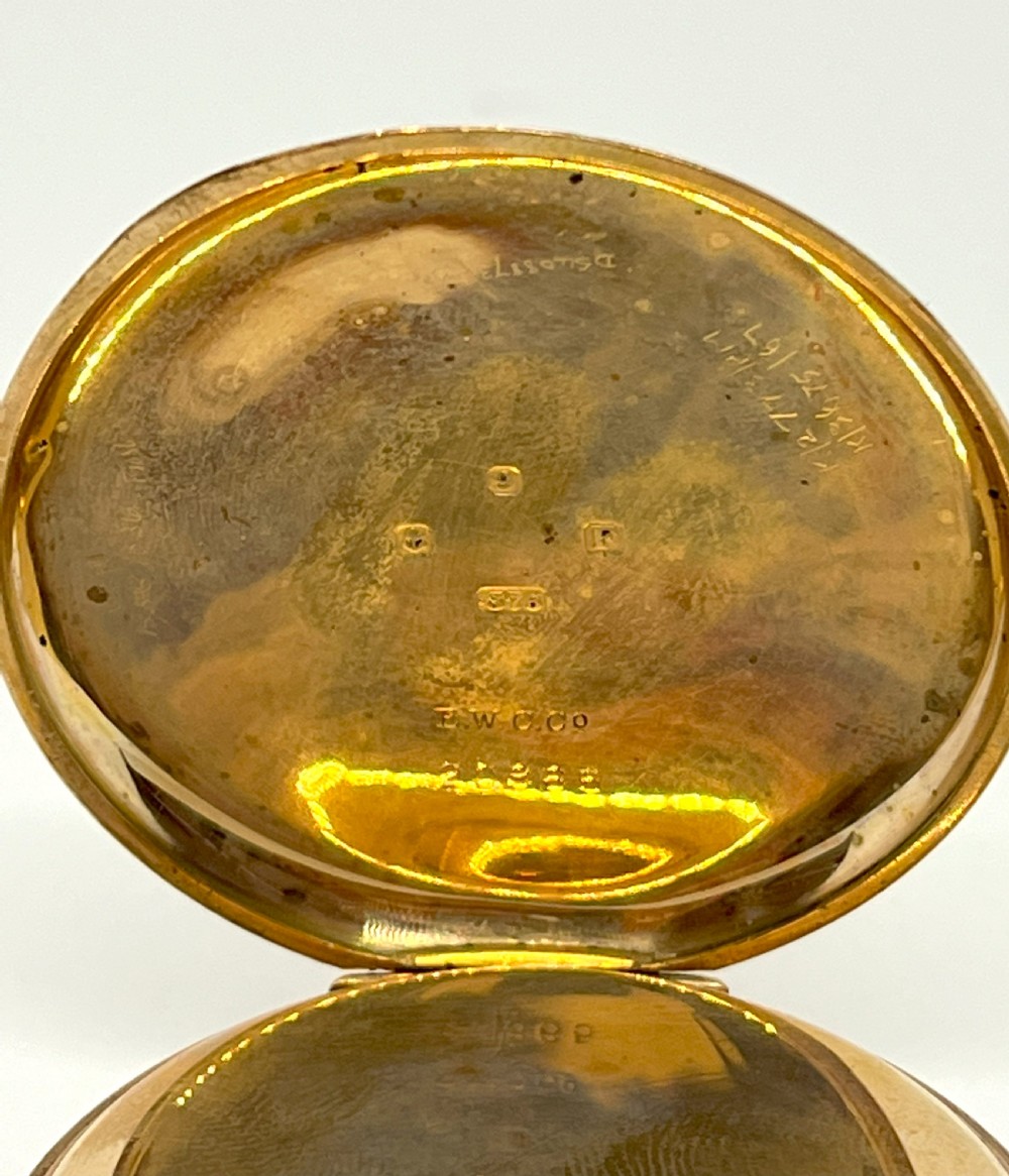 9ct Gold Top Wind Open Face Pocket Watch View IV