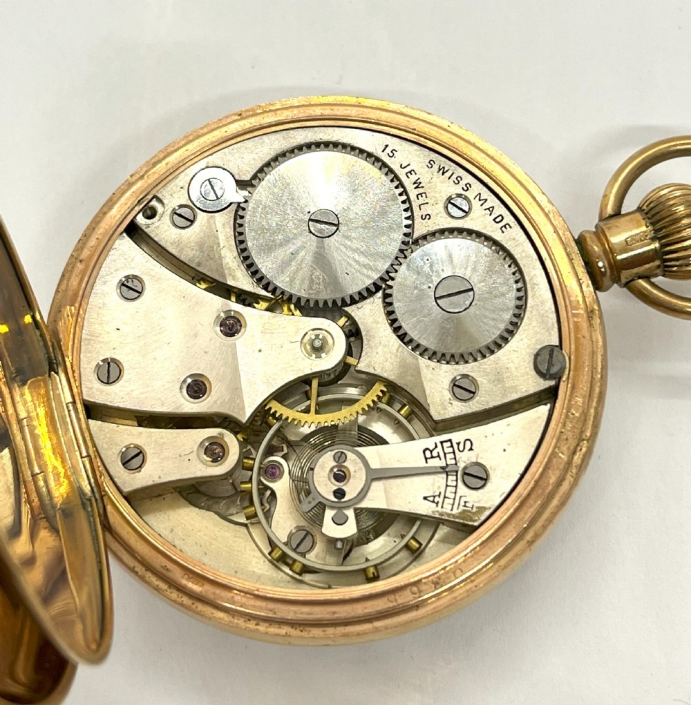 9ct Gold Top Wind Open Face Pocket Watch View VI