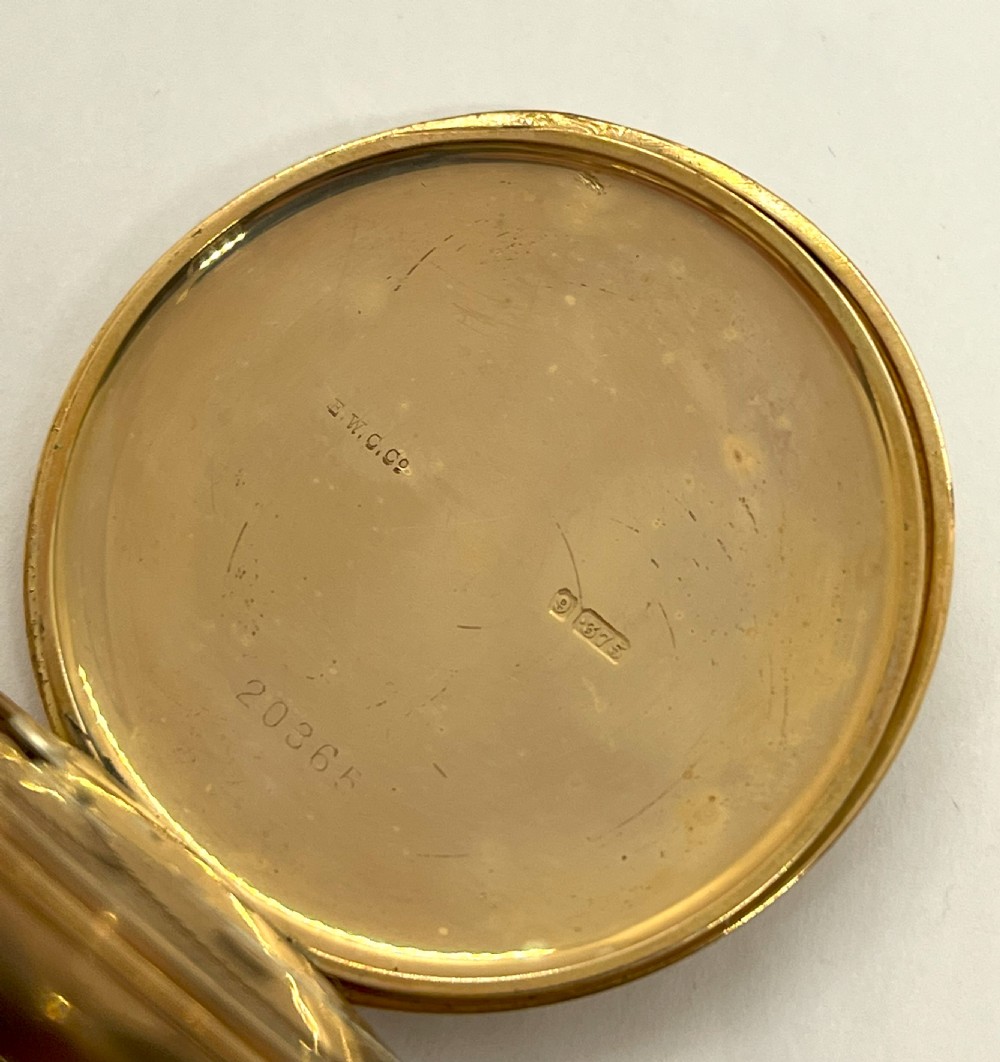 9ct Gold Top Wind Open Face Pocket Watch View VII