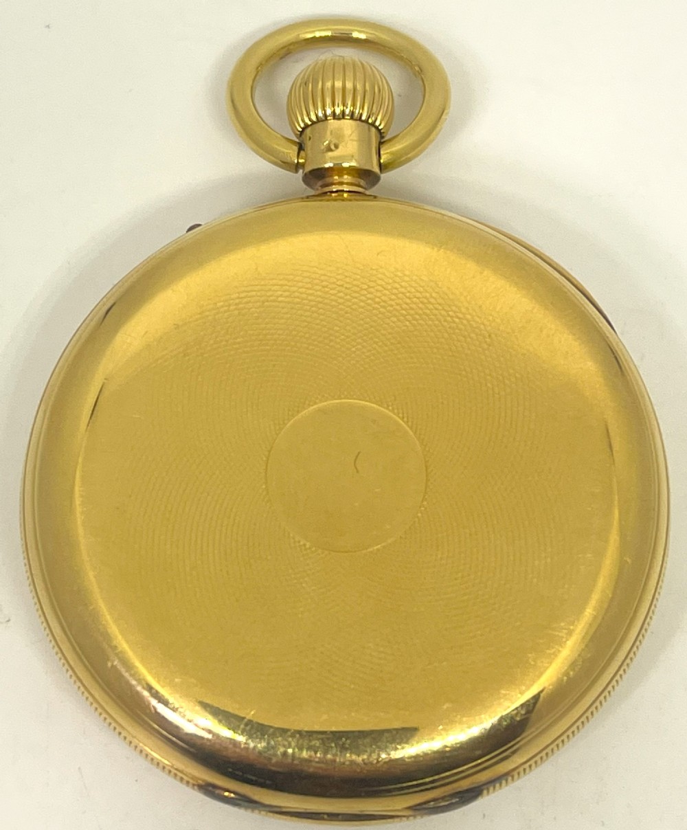 Rare Charles Horner 18ct Gold Open Face Pocket Watch View V