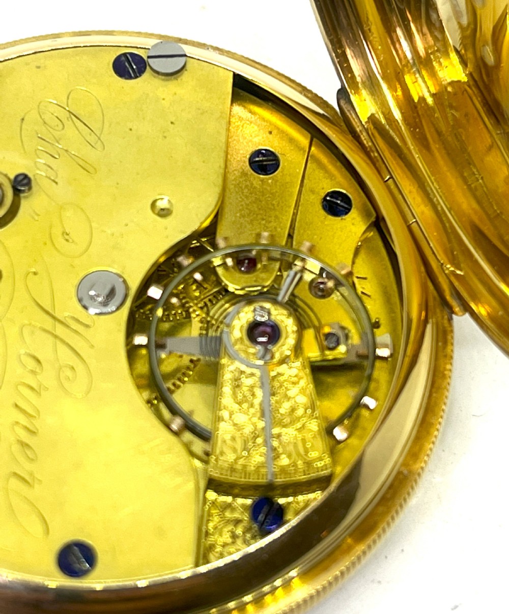 Rare Charles Horner 18ct Gold Open Face Pocket Watch View VIII