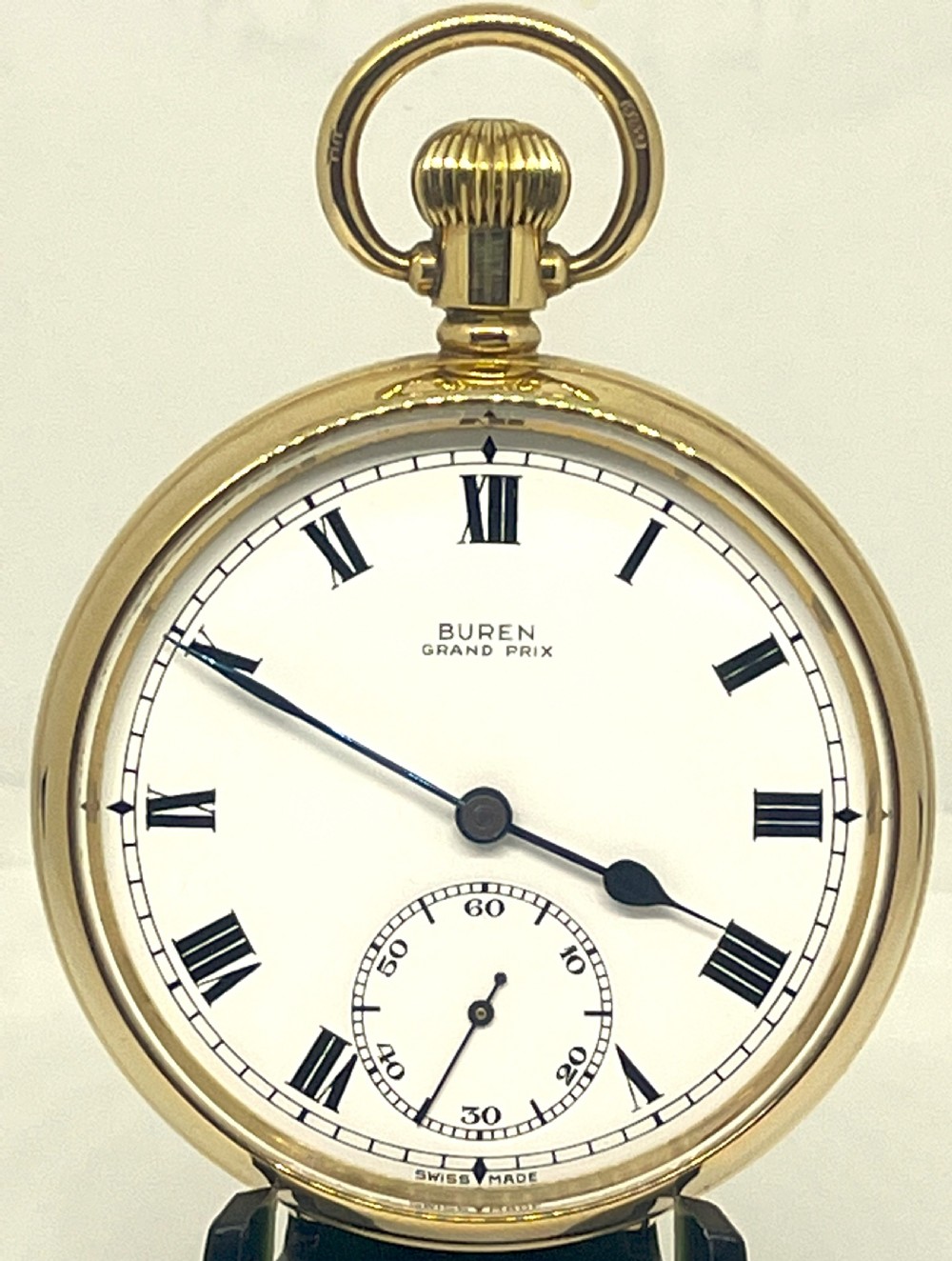 Fine Buren Grand Prix 9ct Gold Pocket Watch View II