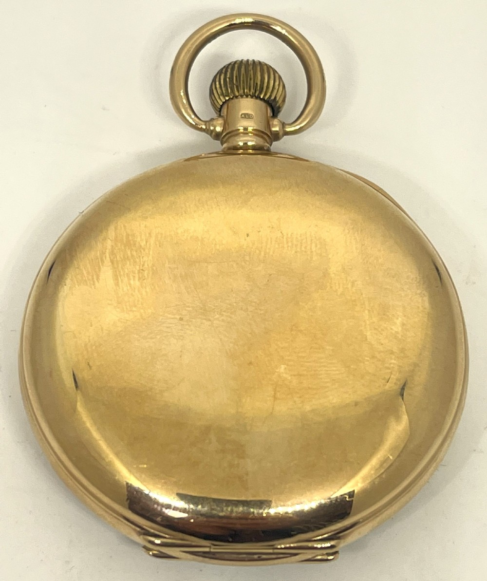 9ct Gold Swiss Vertex Revue Pocket Watch View III