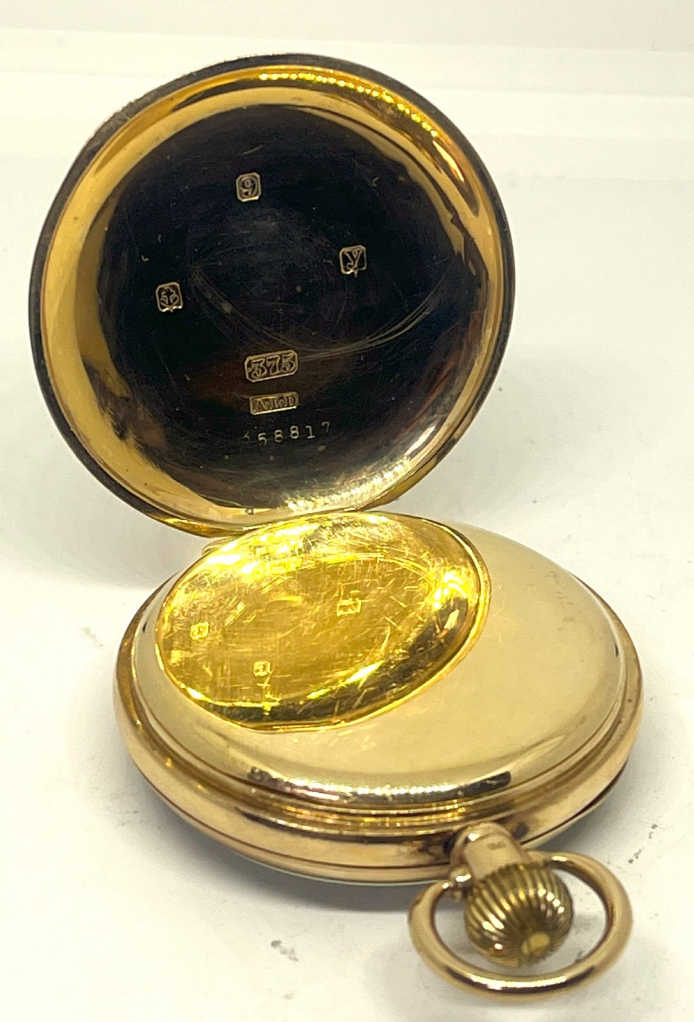 9ct Gold Swiss Vertex Revue Pocket Watch View V