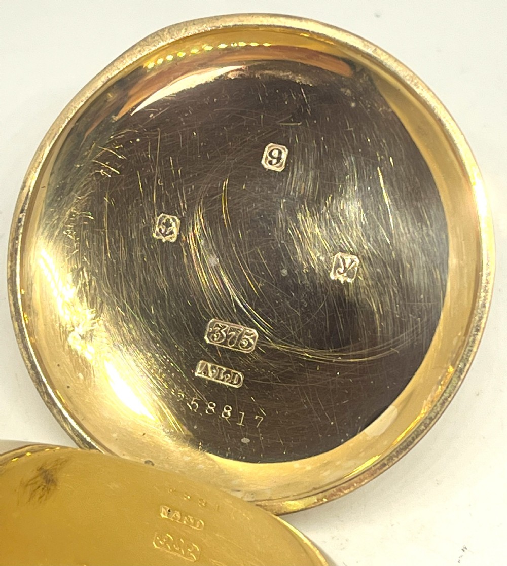 9ct Gold Swiss Vertex Revue Pocket Watch View VI
