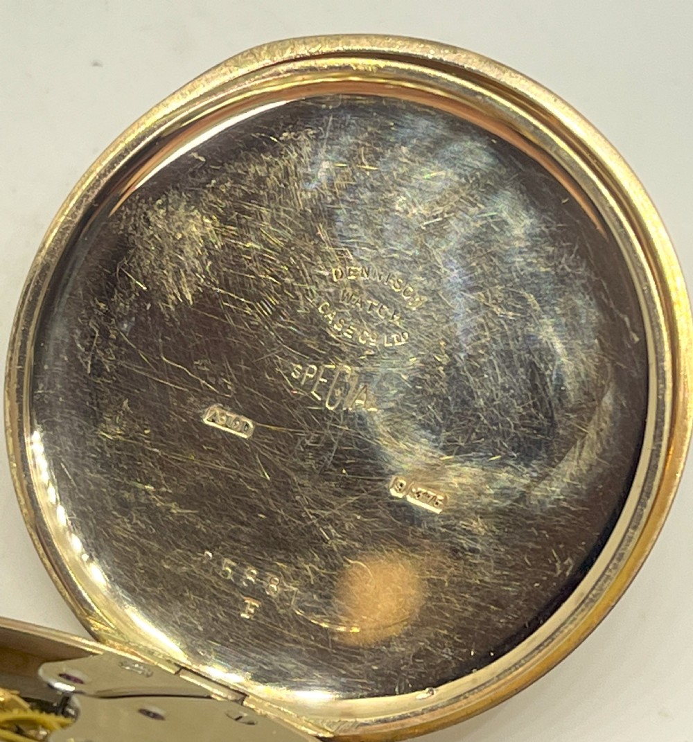 9ct Gold Swiss Vertex Revue Pocket Watch View VIII