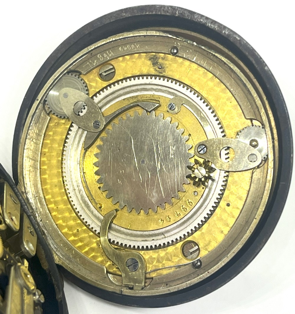Rare WW1 Interest Brevette Double Sided Calendar Pocket Watch View X